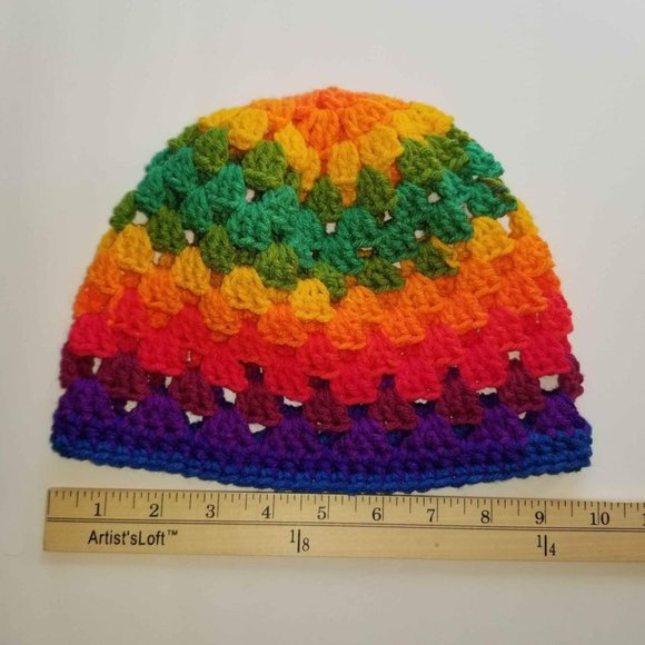 Rainbow beanie Winter Hat - Picture 5 of 5